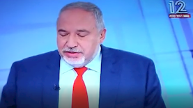 אביגדור ליברמן הערב, צילום: מסך חדשות 12